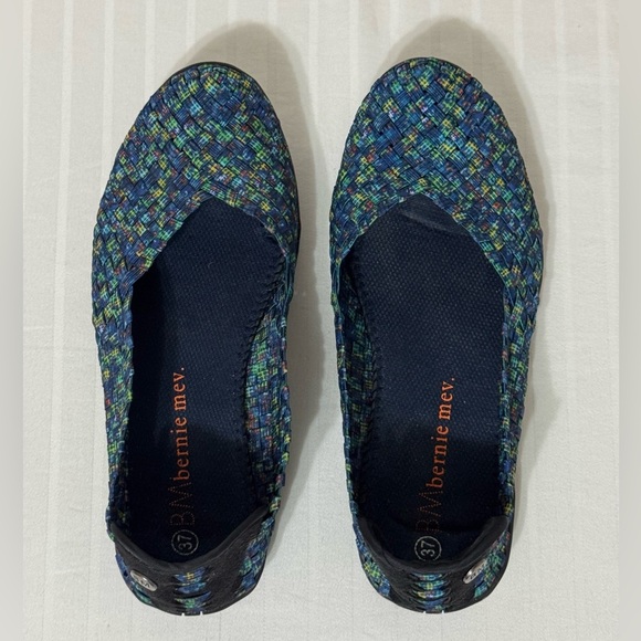 Bernie Mev Catwalk Woven Ballet Flats US 6-6.5 EU37 Blue Multi Stretch Slip On - Picture 10 of 16